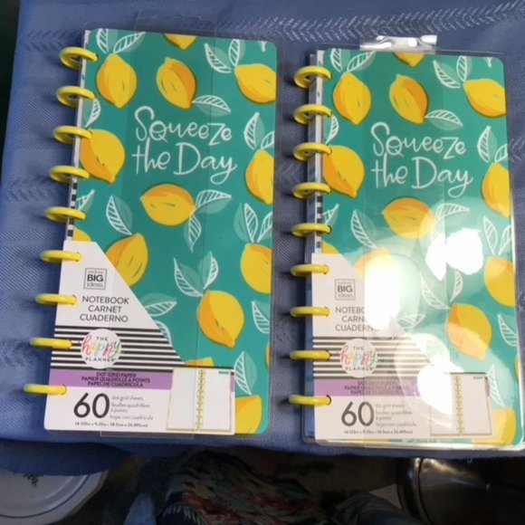 🍋📒 LOT-TWO -Squeeze the Day" Happy Planner Half Sheet Notebooks - 🌞✏️ - Picture 1 of 7